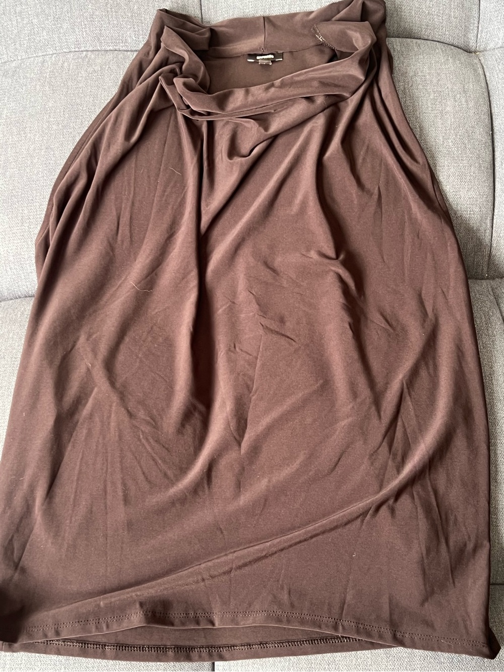Sleeveless Black Cowl Neck Women's Dress